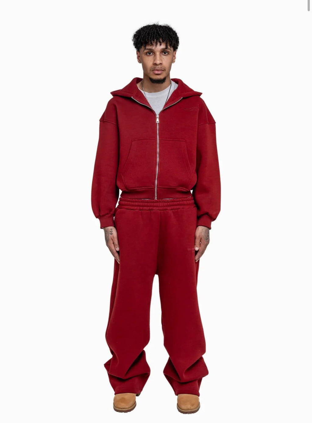 Oversized Zip-Up Hoodie & Sweatpants Matching Set men and women’s