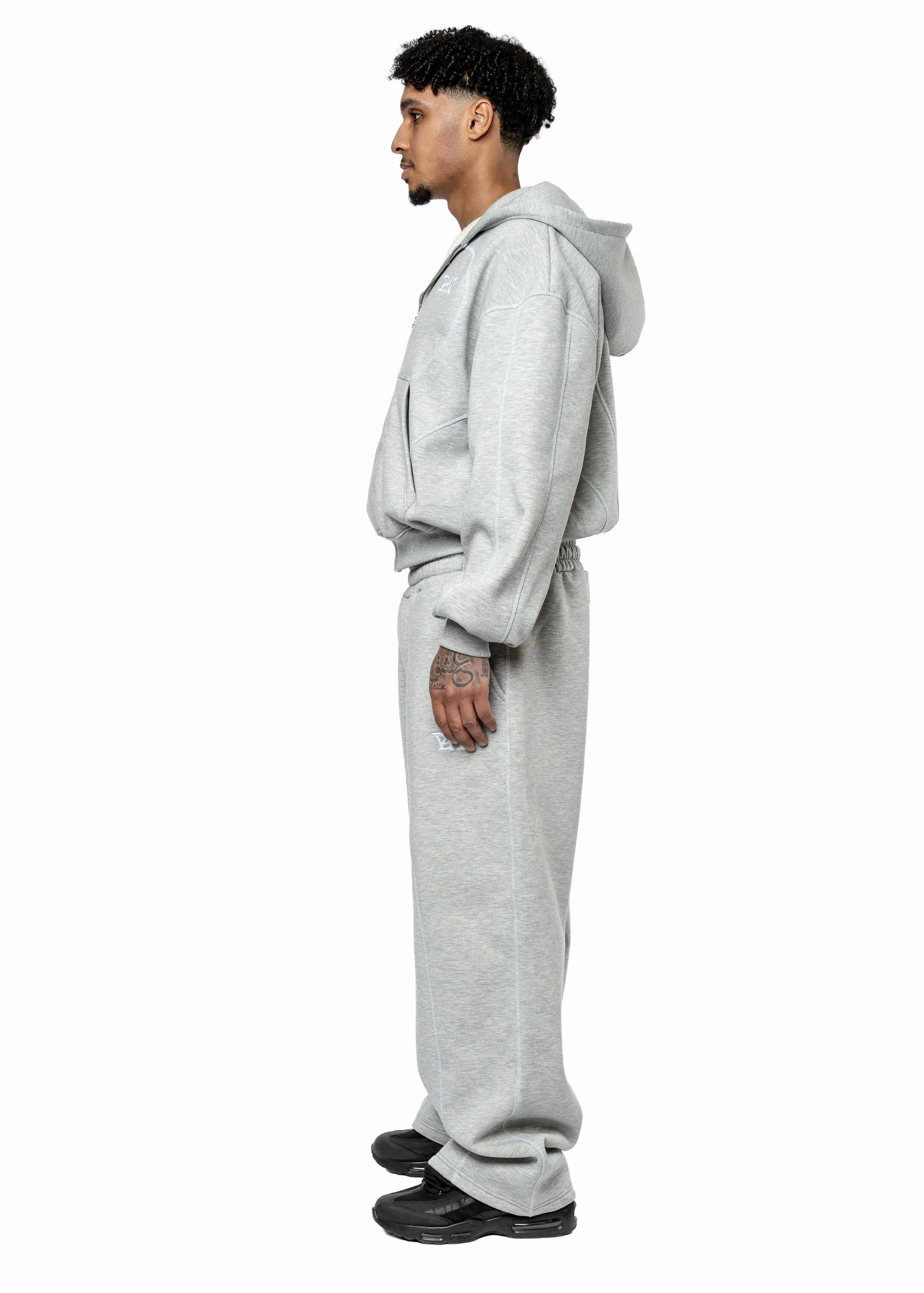 Oversized Zip-Up Hoodie & Sweatpants Matching Set men and women’s
