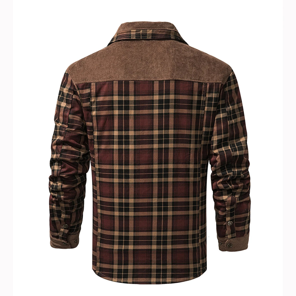 Men’s Plaid Fleece-Lined Jacket