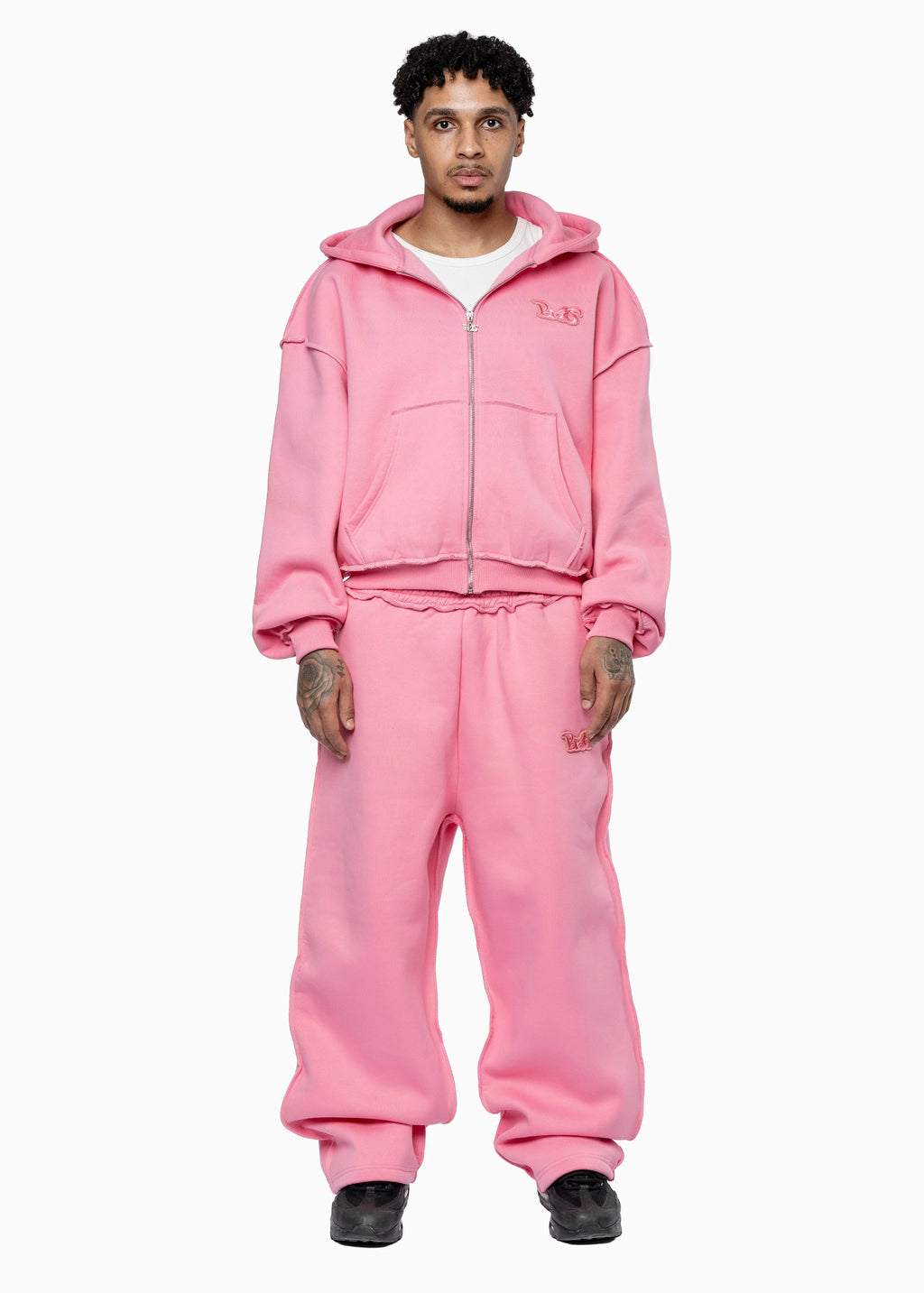 Oversized Zip-Up Hoodie & Sweatpants Matching Set men and women’s