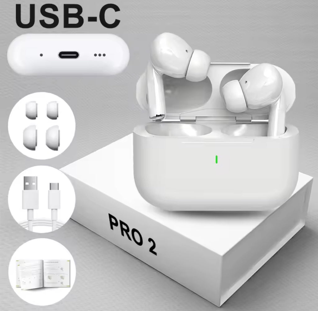 Aileen Air Pro 2 Wireless Bluetooth Earbuds | USB-C Charging | Noise Cancelling