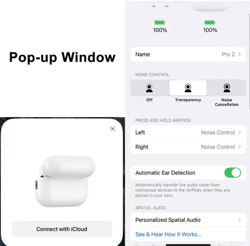 Aileen Air Pro 2 Wireless Bluetooth Earbuds | USB-C Charging | Noise Cancelling