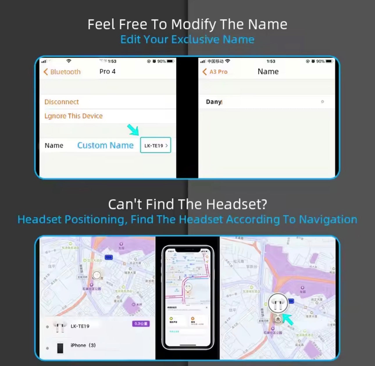 Aileen Air Pro 2 Wireless Bluetooth Earbuds | USB-C Charging | Noise Cancelling