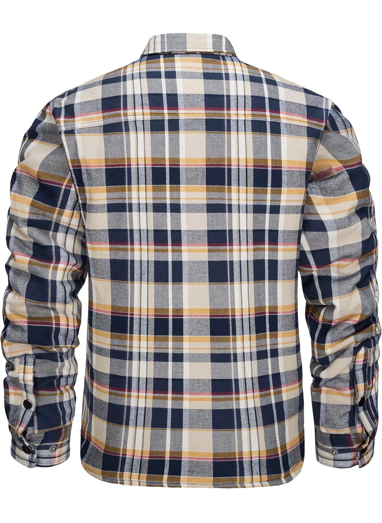 Men’s Plaid Quilted Shirt Jacket